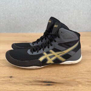 Asics Mens Matflex Athletic Wrestling Shoes Sneakers Size 11 Black Gray Lace Up